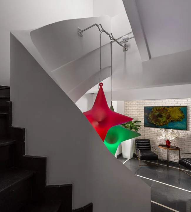 The staircase inside Aequitas Cotroceni